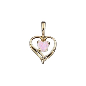 Elegante colgante de corazón de ópalo etíope de Plata de Ley 925, joyería de piedras preciosas rosas naturales para fiesta certificada IGI - Product Image 1