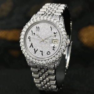 Montre Mossinate de luxe d'excellente qualité entièrement blanche avec mouvement à quartz pour hommes disponible au prix d'usine - Product Image 1