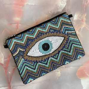 กระเป๋าคลัทช์ลูกปัดทำมือสำหรับผู้หญิง กระเป๋าถือหลากสี กระเป๋าสะพายข้าง แฟชั่นสั่งทำได้ - Product Image 1