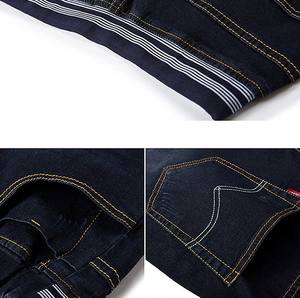 กางเกงขาสั้นผ้ายีนส์ของผู้ชาย2025ชุดกีฬากันรอยยับสำหรับเล่นกีฬาออกแบบโลโก้ได้ตามต้องการดีไซน์แบบระบายอากาศล่าสุดรูปแบบของแข็งขายดี - Product Image 4