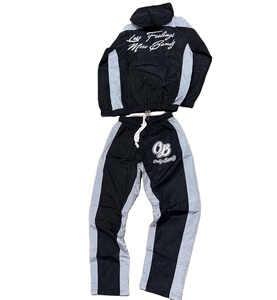 Fizay Enterprises Men's Winter Plus Size Thermal Printed Street Style Quick Dry Breathable <b>Polyester</b> <b>Tracksuit</b> Set Windbreaker - Product Image 5