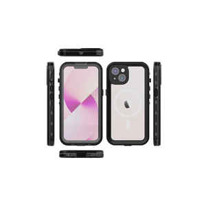 Funda de Silicona Suave con Diseño de Mármol, Impermeable y Resistente a Golpes para iPhone 14 Plus - Negra por SAFA 1-1 - Product Image 1