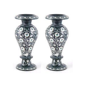 แจกันดอกไม้หินอ่อนแจกันหินขัดทำด้วยมือสำหรับห้องนั่งเล่นสุดหรูห้องนอนสำนักงานโรงแรมและของตกแต่งตามเทศกาล - Product Image 1