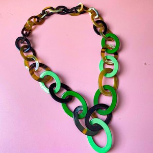 Venta al por mayor collar de cuerno de búfalo para hombres y mujeres cadena de eslabones clásica de colores estilo regalos aniversarios con perlas de ágata - Product Image 1