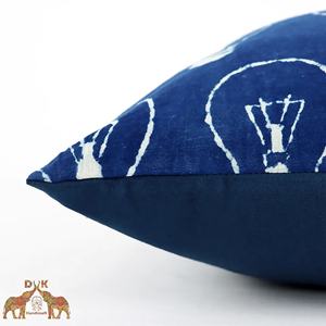 Funda de cojín de algodón hecha a mano índigo bohemio de alta calidad, venta al por mayor, funda de cojín para decoración del hogar para sofá - Product Image 4
