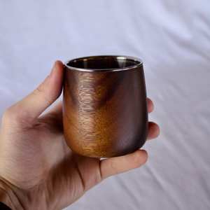 Handmade Eco-Friendly Wooden Coffee Mug with Stainless Steel Insert Unique Kitchenware <b>Set</b> for <b>Tea</b> Holiday Gift Idea - Product Image 6