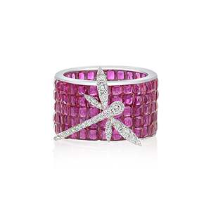 Anillo de Plata de Ley con Diseño de Libélula Crepuscular, Joyería Geométrica Moderna y a la Moda - Product Image 1