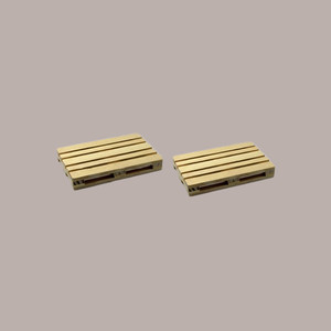 FOOD PACKAGING 5-Piece Set of Natural Wooden Mini Pallets 8x12H2 cm Decorative Trays Produced in Italy - Product Image 3