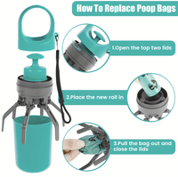ELEVE Ramasse-crottes portable pour animaux de compagnie, à six griffes, biodégradable, pour déjections canines, design simple en plastique, 500g, Canada, pour chats