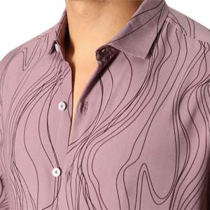 เสื้อเชิ้ตลายทางสีจางสำหรับผู้ชายผ้าน้ำหนักเบาสวมใส่สบายดีไซน์คลาสสิกเหมาะสำหรับสไตล์ลำลองตลอดทั้งวัน - Product Image 6