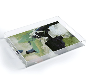 Plateau en acrylique de conception imprimée de fleurs Nouveau produit multifonctionnel Plateau de service en acrylique personnalisé en gros - Product Image 3