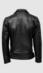 Veste de moto rétro en cuir de mouton véritable pour hommes Veste d'hiver respirante de style de rue à col montant pour hommes et femmes - Product Image 3