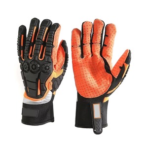 Gants de travail en cuir de sécurité Mécanique Works Impact Gants de travail antidérapants à prise solide - Product Image 4