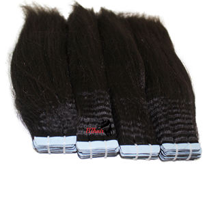 Extensions de cheveux vietnamiens raides et crépus Texture naturelle avec douceur Super Double extrémités dessinées Stylish Fuller Look Tape-In - Product Image 1