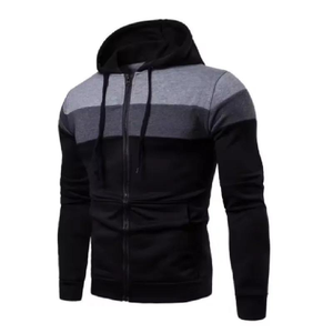 Conjunto Deportivo Personalizado con Bloques de Color, Sudadera con Capucha y Pantalones de Felpa de Algodón, Ropa Deportiva Informal para Calle - Product Image 1