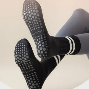 Professional Women's Non-Slip <b>Silicone</b> Mid-Tube Pilates <b>Socks</b> Knitted Indoor Fitness Gym Dance Sports Floor Cross Grip <b>Socks</b> - Product Image 6