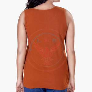 T-shirts sans manches de haute qualité de couleur unie, fabricant pakistanais, dernier design de t-shirts sans manches - Product Image 4