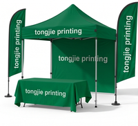 Tonnelle d'exposition personnalisée intérieure/extérieure 3x3m/10ft, simple couche, gazebo promotionnel en tissu Oxford avec murs imprimés logo sur mesure