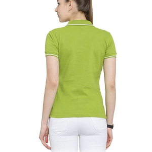 Venta al por mayor de encargo del bordado de impresión del logotipo de las mujeres Custom Polo T Shi - Product Image 5