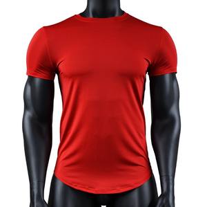 Fabricante al por mayor manga corta hombres gimnasio desgaste compresión camiseta Slim Fit estilo sólido estirable Activewear camiseta - Product Image 3