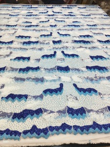 100% Silk Net <b>Fabric</b> with 3D Hand <b>Beaded</b> Embroidered Luxury Lace Knitted Plain Style for Wedding Bedding and Garments - Product Image 3