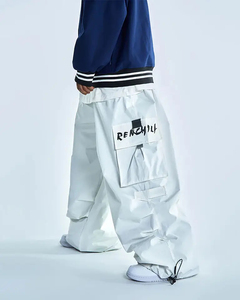 Pantalon de ski unisexe imperméable, coupe-vent, respirant, avec boutons, isolé, coupe ample, chaud pour l'hiver, avec coutures thermosoudées, écologique - Product Image 3