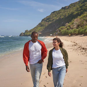 Blouson bomber en laine légère Ultifresh, unisexe, imperméable, écologique, tissé, fermeture éclair, finition rapide, pour l'été - Product Image 5