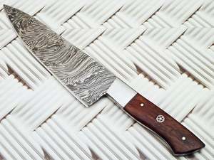 Ensemble de couteaux de chef Damas faits à la main sur mesure pour le dropshipping – Acier au carbone de 8 pouces et de 5 pouces, robustes et très tranchants - Product Image 5