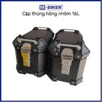 Boîte latérale en aluminium MBiker authentique de 16 L pour bagages et utilisation en moto TNH16.X0.0001