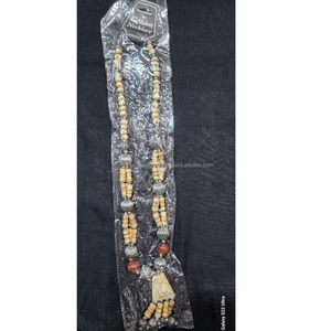 Collier court haut de gamme à la mode pour femmes, nouveaux bijoux en résine, Inde, couleur vert brun, forme ovale, colliers en résine, colliers de perles - Product Image 5