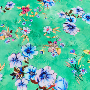 Tissu de soie latine en polyester 100%, matériau imprimé personnalisé léger pour les vêtements - Product Image 4