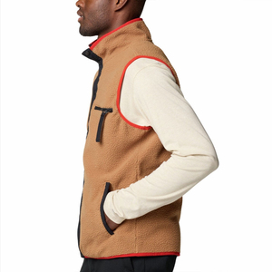 Personalizable transpirable ligero cremallera Gilet chaqueta hombres Unisex estilo Casual invierno uso al aire libre cálido polar tela caza - Product Image 2