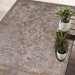 Alfombra Oriental Grande Tradicional Turca Marroquí Netline, Color Crema, Juego de Alfombras para Sala de Estar, Dormitorio, Alfombras para el Hogar, Alfombras de Área - Product Image 1