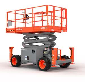 Elevador de tijera para terreno áspero de 26 pies y 32 pies a la venta, barato, perfecto para proyectos de construcción y mantenimiento al aire libre - Product Image 2