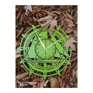 Orologio-legno-nave-timone-