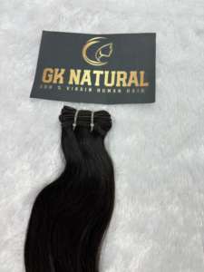 Extensions de cheveux humains vierges Remy naturels pour filles et femmes, cheveux naturels non traités, texture de cheveux raides - Product Image 2