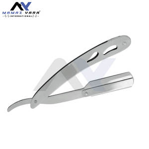 Navaja de Afeitar Profesional para Barbería con Bloqueo Oscilante y Mango de Acero de Color Personalizado, Herramienta de Barbería de Primera Calidad con Filo Recto - Product Image 4