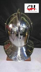 CASQUE MÉDIÉVALE À PROXIMITÉ DE BATAILLE CASQUE D'ACIER D'ARMURE DE CHEVALIER. - Product Image 3