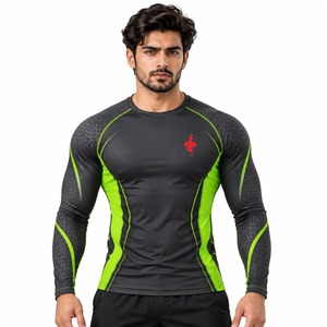 Camiseta Deportiva de Compresión de Manga Larga para Hombre, para Entrenamiento, Fitness, Running, Ciclismo, Surf, Gimnasio - Product Image 1