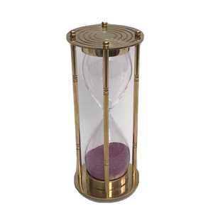 Rechargeable 5 Minutes Décoratif En Laiton Antique Sable Minuterie Sablier Horloge À La Main Rotation Pour La Décoration Intérieure Et L'école Bureau Utilisation - Product Image 2