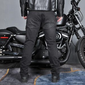 Pantalon de moto unisexe en jean avec protections respirantes anti-UV pour les genoux et les hanches, protections amovibles CE2 - Product Image 3