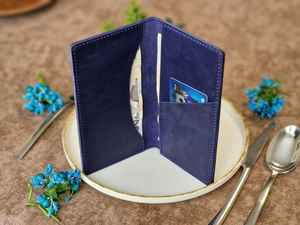 Logotipo personalizado de la marca del hotel de cuero genuino titular de la tarjeta de crédito cheque presentador de cheques de la tarjeta de crédito de 2017 - Product Image 4