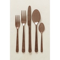 Couverts portables en acier inoxydable avec logo personnalisé pour manger, voyage et camping Ensemble de fourchettes à couteau promotionnel plaqué