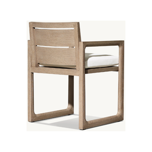 Silla de comedor exclusiva de madera de teca, sillón cómodo con acabado elegante de Japón - Product Image 2