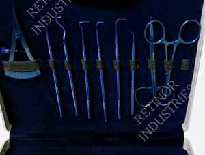 Ensemble d'instruments de chirurgie striée instruments pour les yeux chirurgie de la cataracte ophtalmologie micro instruments ciseaux - Product Image 5
