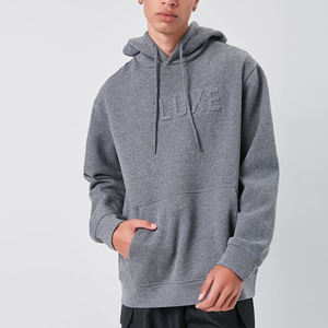 Venta al por mayor de lujo personalizado de peso pesado de los hombres de gran tamaño Sudadera con capucha de fabricación de peso pesado de algodón liso Sudadera con capucha - Product Image 6