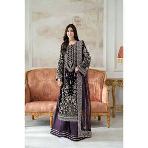 Ensemble de costumes formels pour femmes Aneelas, velours brodé, modèle VT-01 TC-1438 - Product Image 1