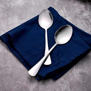 <b>Set</b> of 2 Sleek & Shiny Stainless Steel Spoons Mirror Polish Long Handle Cute Design for Coffee <b>Tea</b> Salad Party Use 10ml Capacity - Product Image 4