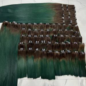 Os droit long Double dessiné brun armure Extensions de cheveux cuticules alignés vierge vietnamien cheveux humains teints 100g - Product Image 6