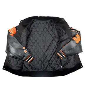 Personalizado ODM Chenille bordado cuero manga béisbol Letterman Varsity chaqueta - Product Image 3